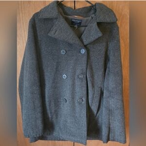 Gray Double-Breasted Women's Coat